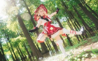 六二二同学cos《原神》可莉，展现“火花骑士”的可爱魔法治愈